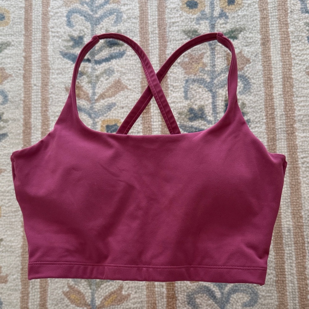 Alphalete Cross-Back Sports Bra - Deep Pink
